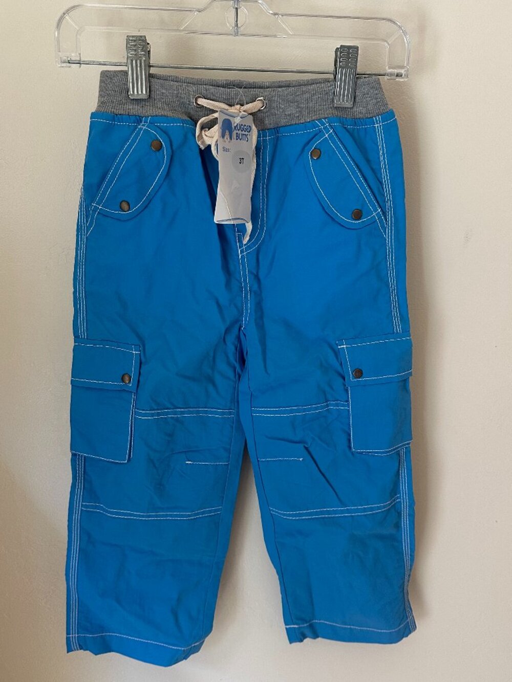 NIP RuggedButts Electric Blue Lined Cargo Parachute Pants Boy DS 2014